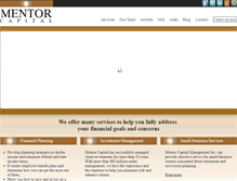 Tablet Screenshot of mentoradvisers.com